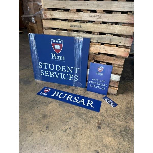 Group of University of Pennsylvania Signage Used for Scene