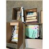 Image 1 : (4) Boxes of Assorted Office Supplies, Desk Organizers, Lamps and More Used for Filming