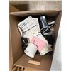 Image 6 : (4) Boxes of Assorted Office Supplies, Lamp Shades and More Used for Filming