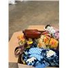 Image 2 : (1) Box of Vintage Throws, Purse and More