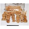Image 1 : HANDMADE WOOD TOYS, LARGE SET