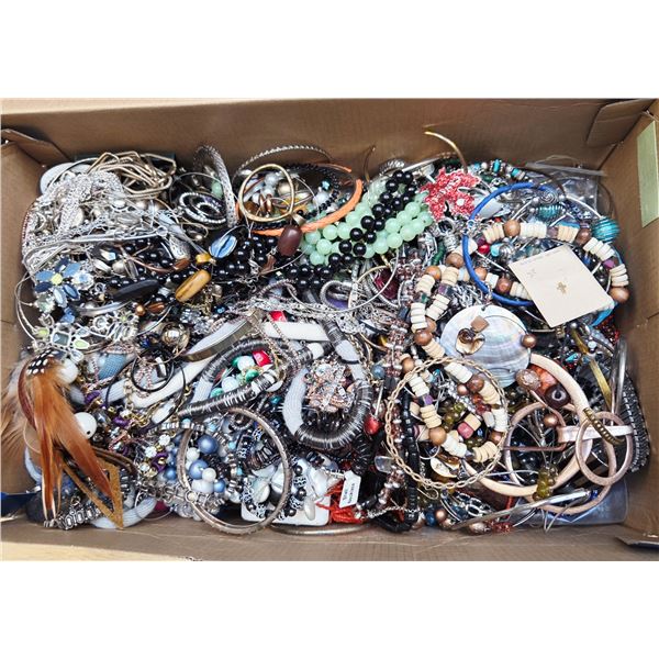 BOX OF COSTUME JEWELRY
