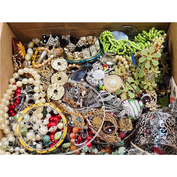 BOX OF COSTUME JEWELRY