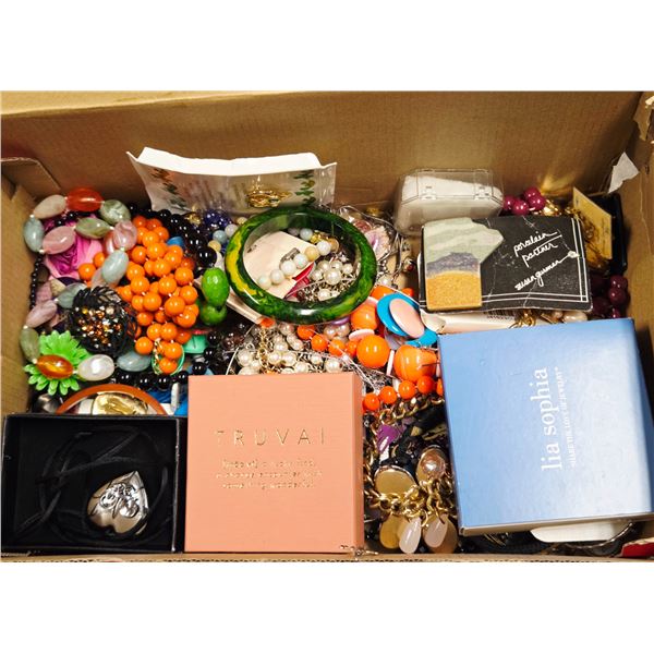 BOX OF COSTUME JEWELRY