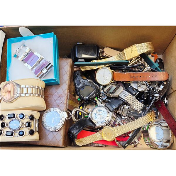 BOX OF WATCHES