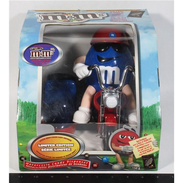 LIMITED EDITION M&M MOTORCYCLE CANDY DISPENSER FEAT