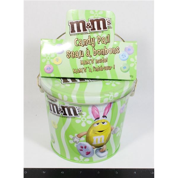 M&M GREEN CANDY PAIL