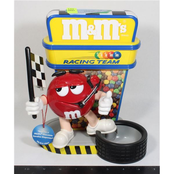 M&MS RACING TEAM CANDY DISPENSER FEATURING RED