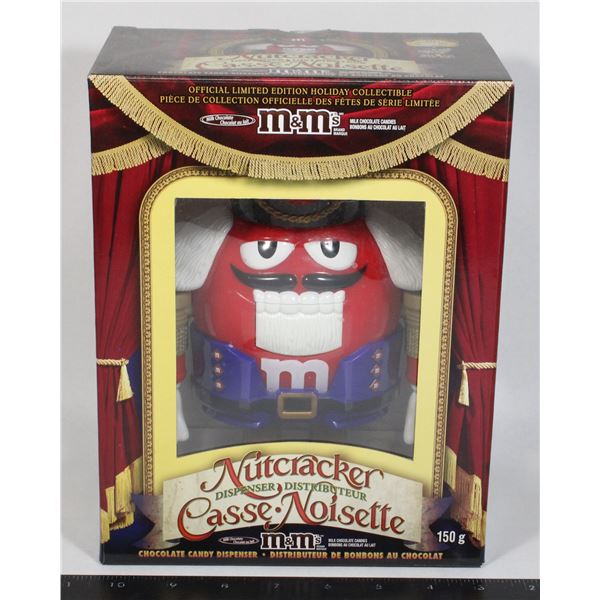 LIMITED EDITION M&MS RED HOLIDAY NUTCRACKER DISPENSER