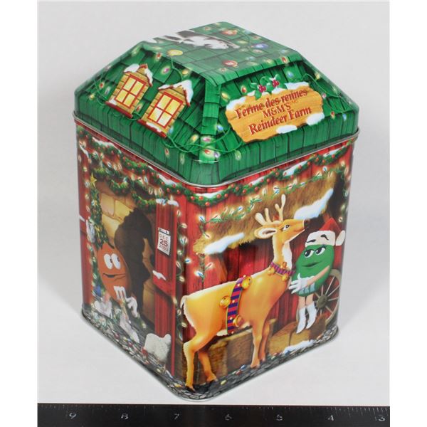 M&MS HOLIDAY COLLECTION  REINDEER FARM CANDY TIN