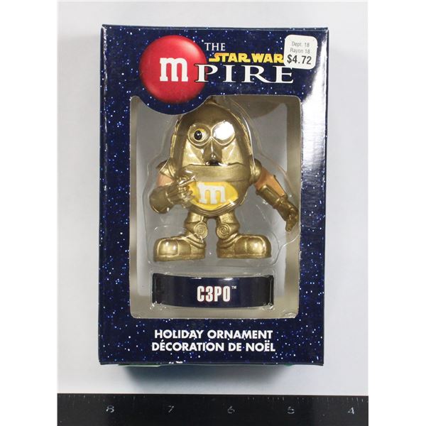 M&M STAR WARS THE MPIRE HOLIDAY ORNAMENT FEATURING