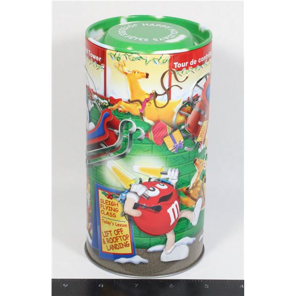 M&M CHRISTMAS TIN FEATURING SLEIGH FLYING LESSONS