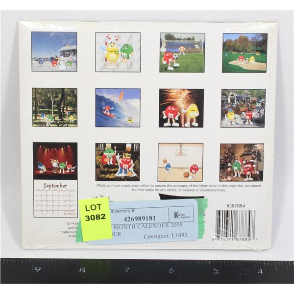 M&M 16 MONTH CALLENDER 2009 CALLENDER