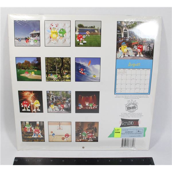 LARGE M&M 16 MONTH CALLENDER 2009