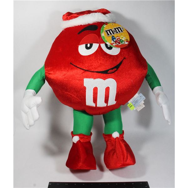 LARGE M&M CHRISTMAS RED PLUSHIE