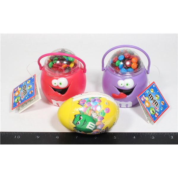 LOT OF 2 VINTAGE M&M GALERIE PLASTIC CANDY MINI