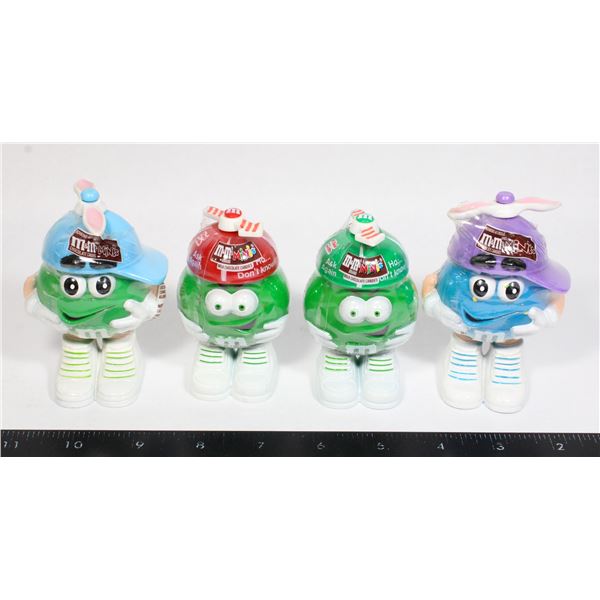 LOT OF 4  VINTAGE SEALED M&M PROPELLER HAT MINI