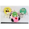 Image 1 : 3 VINTAGE PLUSH M&M CHARACTERS. CAR DRAW STRING