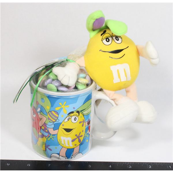 M&M EASTER MUG WITH CANDY INSIDE FEATURING YELLOW
