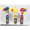 Image 1 : LOT OF 3 VINTAGE M&M'S HANDHELD CANDY FANS