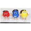 Image 1 : VINTAGE LOT OF 3 M&M CANDY CHARACTER CONTAINERS