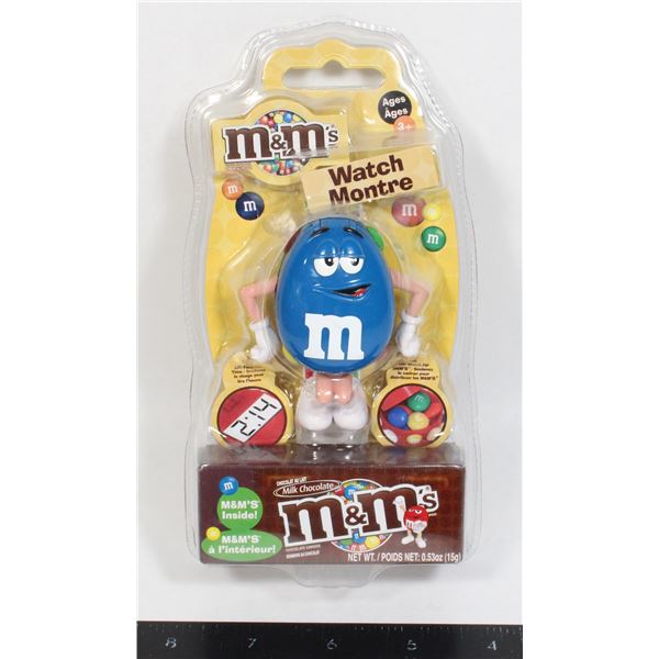 VINTAGE M&M BLUE CHARACTER 3D DIGITAL WRIST WATCH