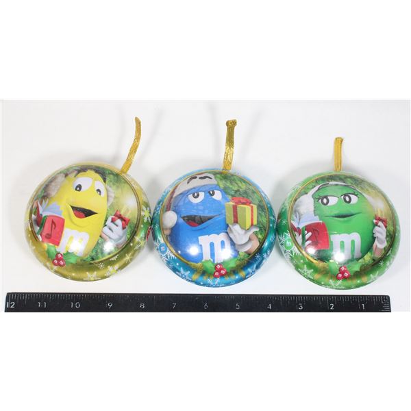 LOT OF 3 VINTAGE M&M TREE TREATS HOLIDAY