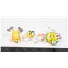 Image 1 : LOT OF 3 VINTAGE M&M YELLOW CHARACTER FIGURES