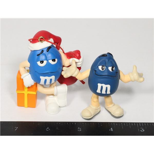 VINTAGE RARE BLUE M&M CHRISTMAS CHARACTER WITH
