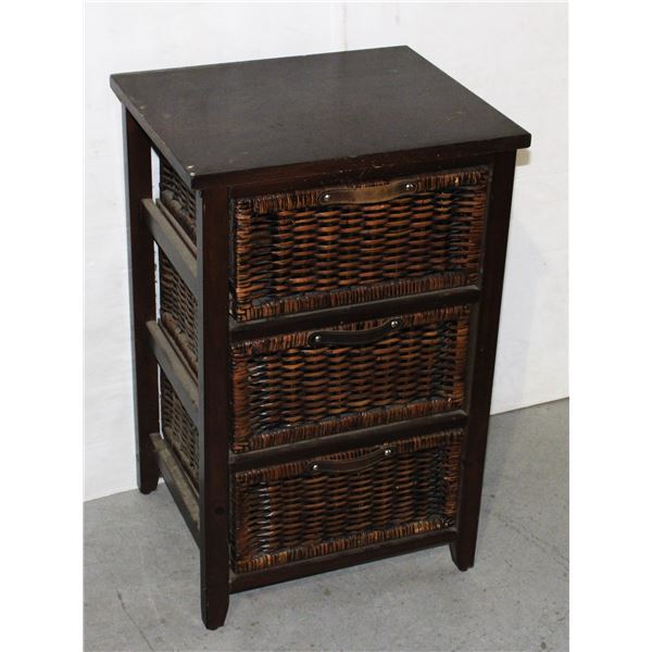 NIGHT STAND (TOP LOOSE) WICKER DRAWERS