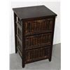 Image 1 : NIGHT STAND (TOP LOOSE) WICKER DRAWERS