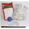 Image 1 : LOT OF CHRISTMAS DECORATIONS AND NEW GLITTERED DRA