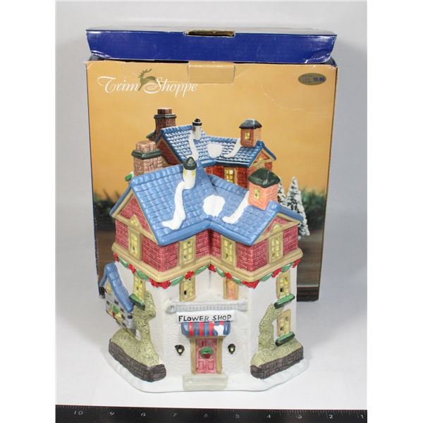 VINTAGE TRIM SHOPPE FLOWER SHOP PORCELAIN HOUSE