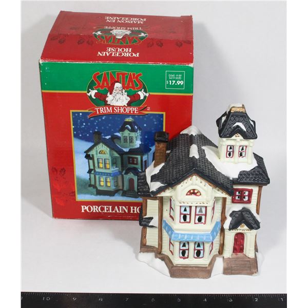 VINTAGE SANTA'S TRIM SHOPPE PORCELAIN HOUSE