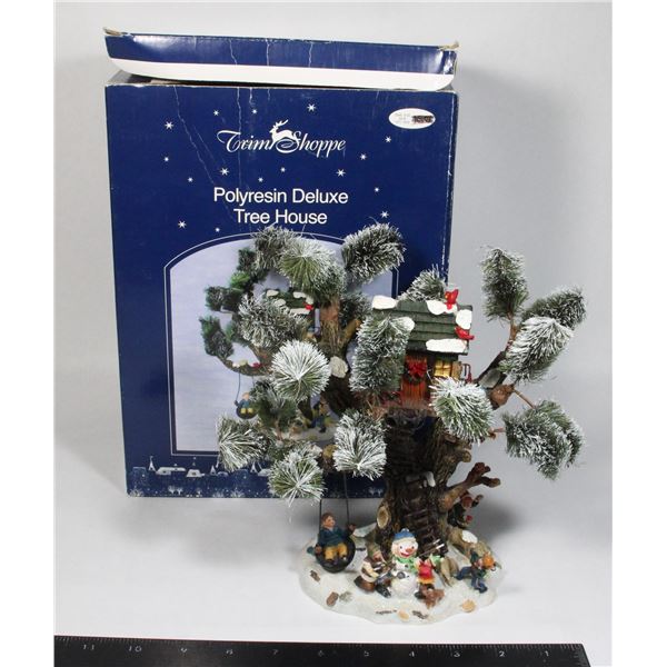 VINTAGE TRIM SHOPPE POLYRESIN DELUXE TREEHOUSE