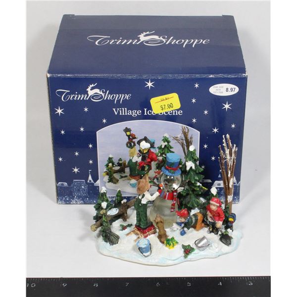 VINTAGE TRIM SHOPPE VILLAGE ICE SCENE IN