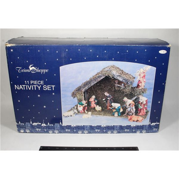 VINTAGE TRIM SHOPPE 11 PIECE NATIVITY SET