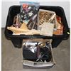 Image 1 : LARGE TOTE OF MISC ITEMS INCLUDING MENS TIES,