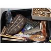Image 3 : LARGE TOTE OF MISC ITEMS INCLUDING MENS TIES,