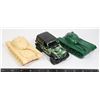 Image 1 : LOT OF 2 ARMY TANKS, 1 CAMO JEEP