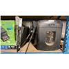 Image 5 : SHELF OF ASSORTED OFFICE ITEMS- PAPER SHREDDERS, TABLETOP FAN, VITAPUR WATER DISPENSER, KEYBOARD