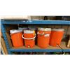 Image 1 : 7 ORANGE RUBBERMAID COLD BEVERAGE DISPENSERS