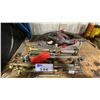 Image 1 : GROUP OF ASSORTED WELDING TORCHES, BRAIDED STEEL HOSE, GAUGE, ELECTRICAL OUTLET & HEAVY DUTY