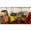 Image 5 : RED METAL TOOL BOX & ASSORTED HYDRAULIC RAMS