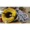 Image 2 : BOX OF ASSORTED HAND TOOLS, CLAMPS, EXTENSION CORDS, LEVELS & MORE
