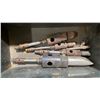 Image 4 : BOX OF ASSORTED HAND TOOLS, CLAMPS, EXTENSION CORDS, LEVELS & MORE