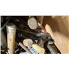 Image 9 : BOX OF ASSORTED POWER TOOLS, CHARGERS, LEVELS, HAND TOOLS & MORE