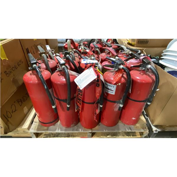 PALLET OF ASSORTED FIRE EXTINGUISHERS
