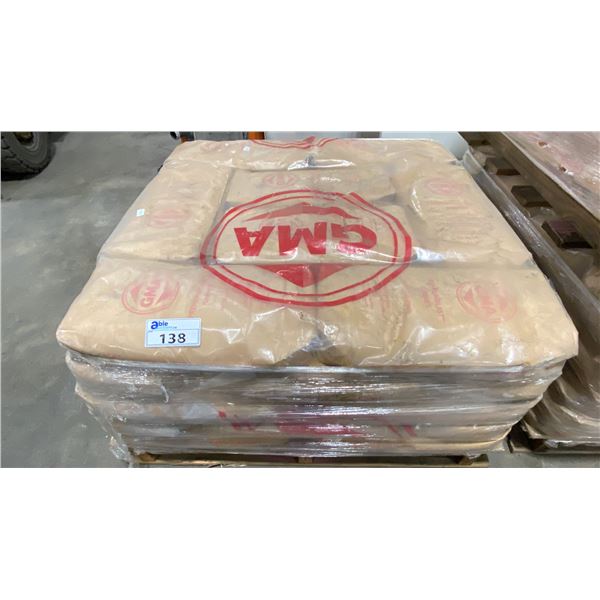 PALLET OF GMA PREMIUMBLAST GARNET- 55LB BAGS, APPROX 40 BAGS TOTAL