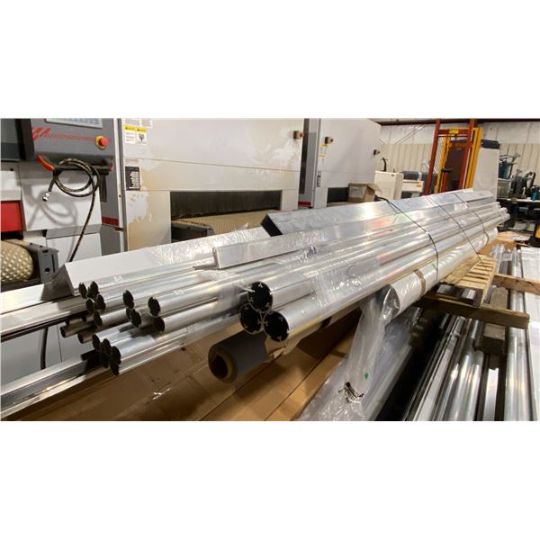 PALLET OF ASSORTED WINDOW SHADE MATERIAL, PARTS & COMPONENTS - PALLET MEASURES APPROX 20'L